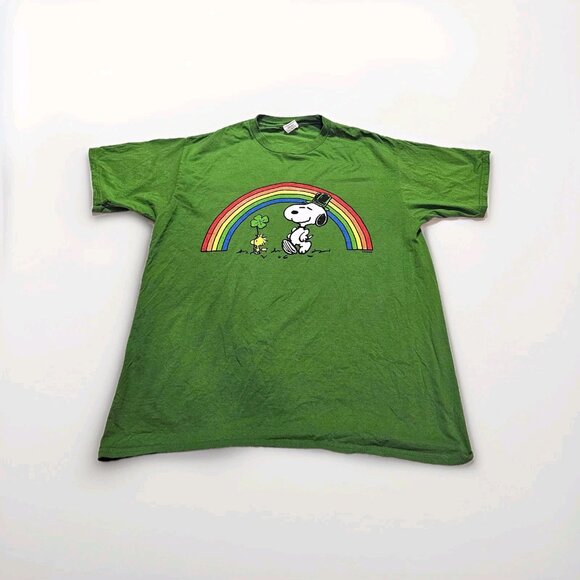 Peanuts Snoopy And Woodstock Irish Pot Of Gold Tshirt Sz Large St Patrick's Day - Picture 2 of 7